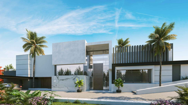 Projet de villa à El Paraiso avec vue sur la mer à vendre, Benahavis