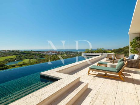 Villa in Finca Cortesin with panoramic sea views in Casares for sale