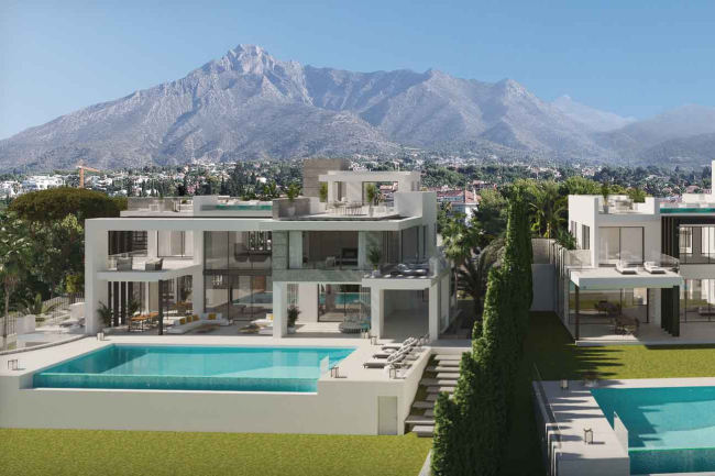 Villa en Marbella estrenar con vistas al mar