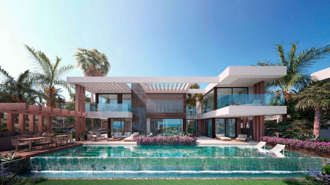 Villa nouvellement construite à Nueva Andalucia dans une communauté fermée à vendre