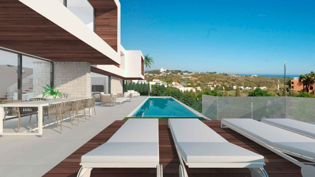 Villa project in Los Flamingos Golf urbanization with sea views for sale