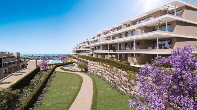 Apartamentos de nueva construcción en urbanización privada en Estepona.