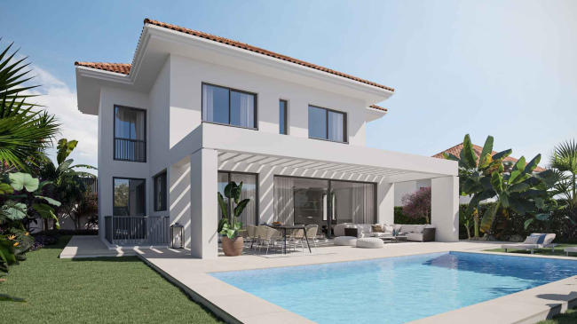 Promotion de nouvelles villas à Calahonda en cours de construction pour la vente